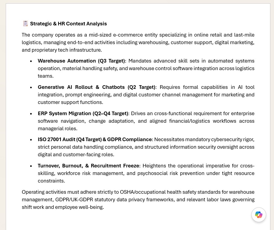 Skills and Regulatory Compliance Management